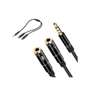 Audio Y Splitter Adapter 1 X 3.5mm male - 2 X 3.5mm Female
