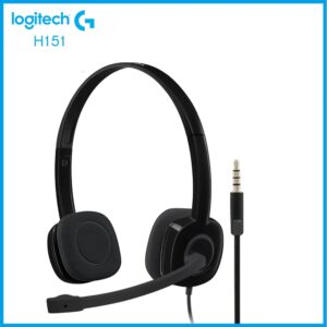 Logitech H151 Stereo Headset Noise Cancelling Mic, 3.5mm
