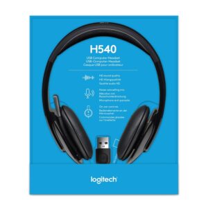 Logitech H540 USB Headset Noise Canceling Mic