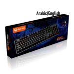 MeeTion MK007 Mechanical Gaming RGB Keyboard, Blue Switch - Arabic English