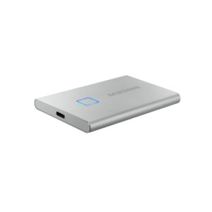 SAMSUNG 2TB T7 Touch Portable SSD USB-C, Silver - 1050MB/s