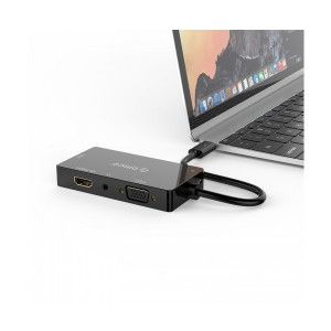 Orico XD107 USB Type-C to multi hub 4in1 HDMI VGA DVI 3.5mm docking station - Image 5