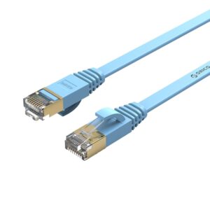 Orico CAT7 Network Cable Flat Light Blue, 5m