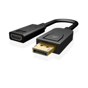 DP to HDMI Adapter, Male DisplayPort to HDMI Female Convertor