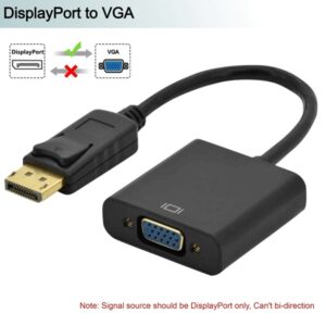 DisplayPort to VGA Adapter, DP to VGA Connector Convertor