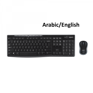 Logitech MK270 Wireless Combo Keyboard Mouse, Arabic/English