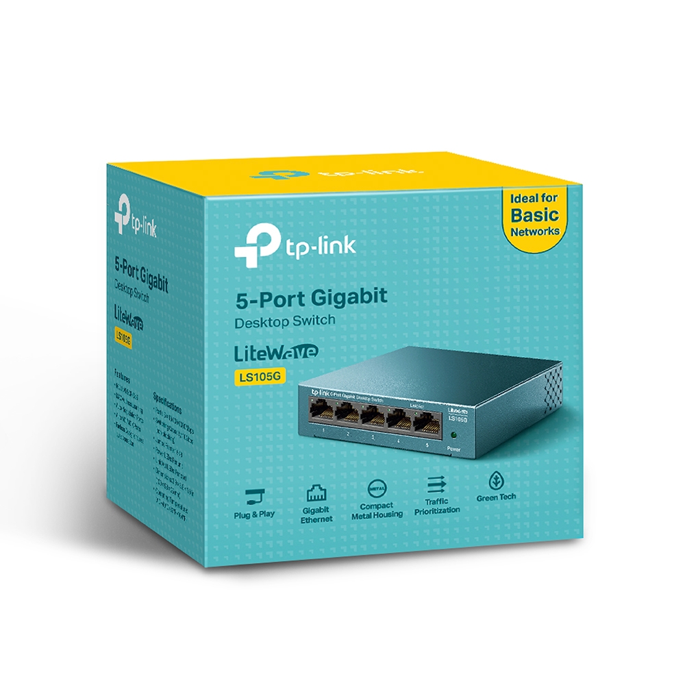 TP-Link LS105G 5Port Gigabit Network Switch Metal Casing