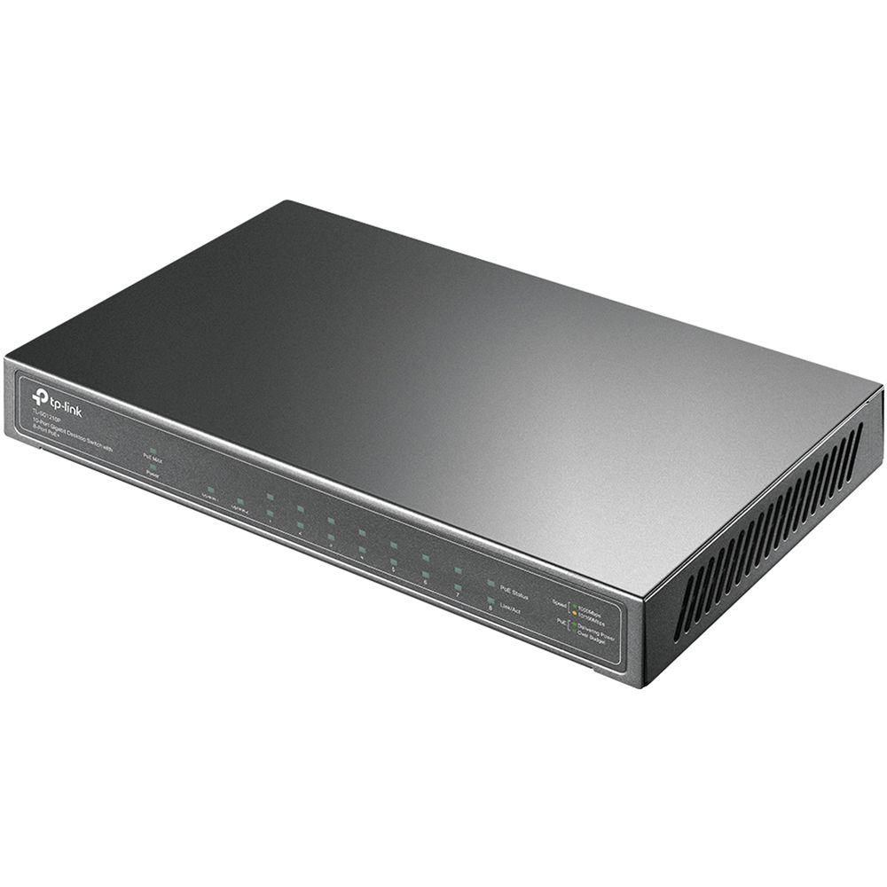 TP-Link SG1210P 10-Port Gigabit Desktop Switch with 8-Port PoE+ - Image 3