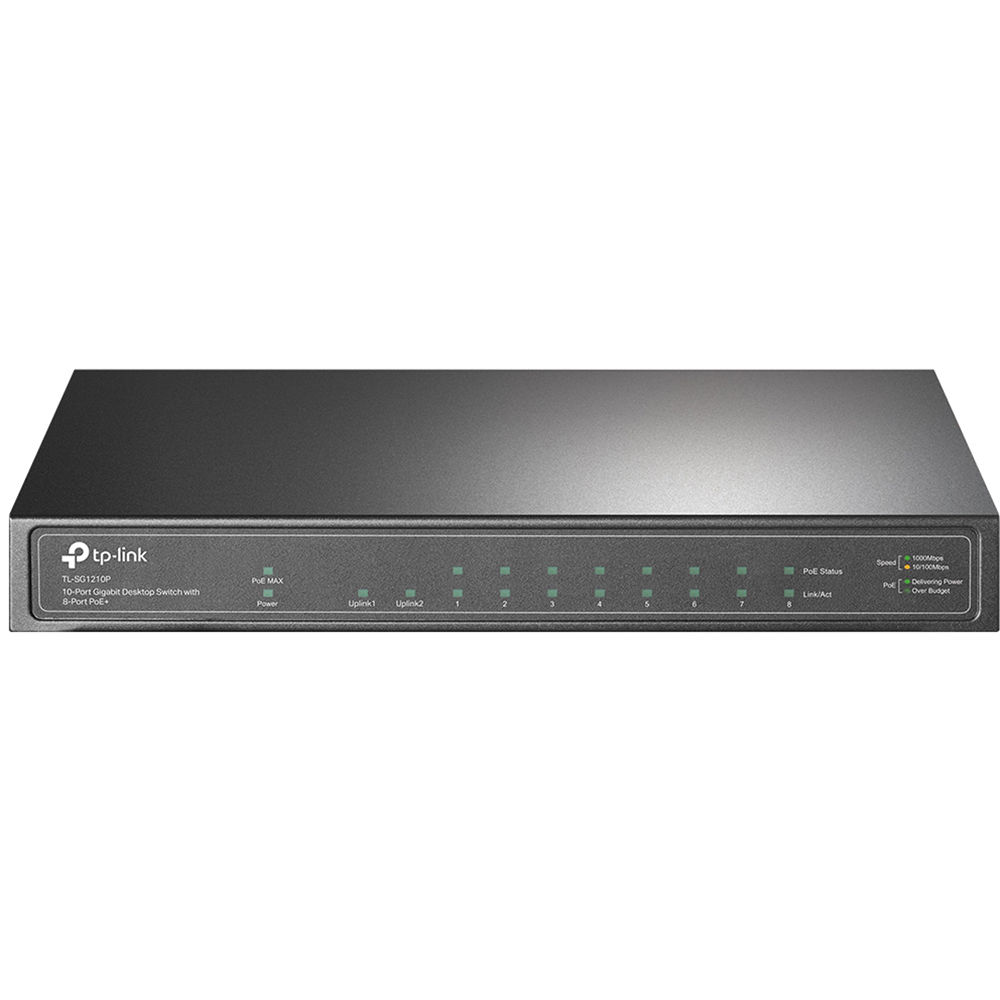 TP-Link SG1210P 10-Port Gigabit Desktop Switch with 8-Port PoE+ - Image 2