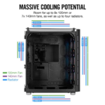 Corsair Crystal Series 680X RGB Gaming PC Case 4-Fans, Black - Image 4