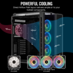 Corsair Crystal Series 680X RGB Gaming PC Case 4-Fans, Black - Image 3
