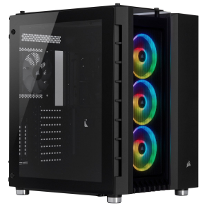 Corsair Crystal Series 680X RGB Gaming PC Case 4-Fans, Black