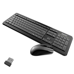 Meetion C4120 Wireless Combo Keyboard & Mouse, Black