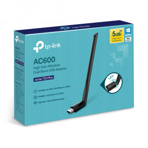 TP-Link T2UPlus AC600 High Gain Wireless Dual Band USB Adapter, T2U-Plus