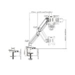 Twisted Minds 17" - 32" Single Monitor Arm Desk Mount Table Stand USB Ports, Flat & Curved - Image 3