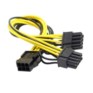 VGA Power Extension 6pin to 8pin Dual GPU Converter Adapter