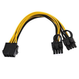VGA Power Extension 8pin to 8pin Dual GPU Converter Adapter