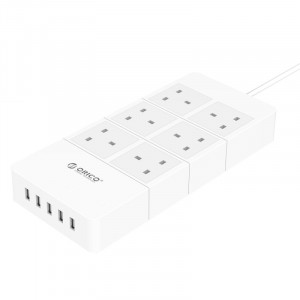 ORICO 6A5U 6 AC Outlet Surge Protector Power Extension Strip with 5 USB Charger Ports