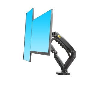 NB F160 Dual Monitor 10" - 27" Arm Desk Mount Table Stand Full Motion 2-9 KG - Flat Monitors