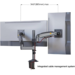 NB H180 Dual Monitor 17''- 27'' Full Motion Arm Desktop Table Mount Stand- Flat monitors - Image 2