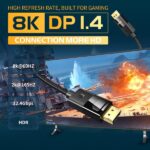 Jasoz A129 DisplayPort Cable DP1.4 8K HDR 32.4Gbps, 3m - Image 3