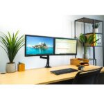 NB H180 Dual Monitor 17''- 27'' Full Motion Arm Desktop Table Mount Stand- Flat monitors - Image 6