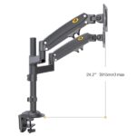 NB H180 Dual Monitor 17''- 27'' Full Motion Arm Desktop Table Mount Stand- Flat monitors - Image 4