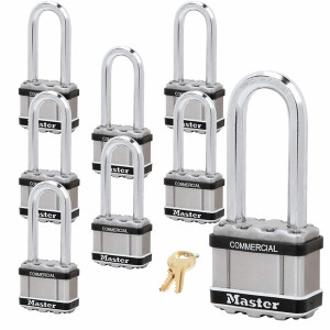 Master Lock Magnum Padlock SIX (6) Keyed Alike Locks - (6 Pack)