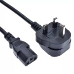 Power Cable UK Plug Type 13 Amp Fused 1.5mm Cord, 1.5 Meter