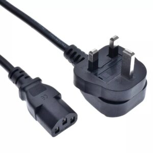 Power Cable UK Plug Type 13 Amp Fused 1.5mm Cord, 1.5 Meter