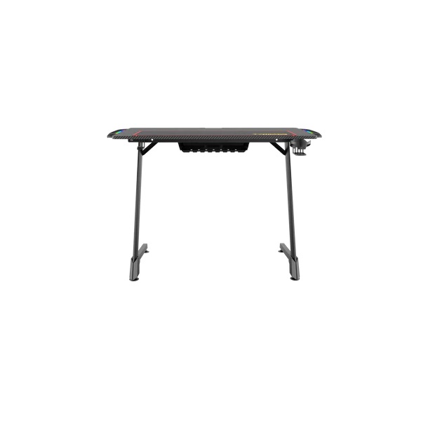 Twisted Minds Gaming Desk Table Z Shaped Carbon Fiber Texture RGB Light, 100cm - Image 3