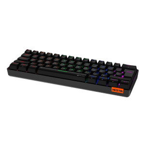 MeeTion MK005 Wired 60% Mini Gaming Mechanical Keyboard English-Arabic, Blue Switch (Black) - Image 4