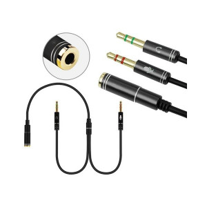 Audio Y Splitter Adapter 1 X 3.5mm Female - 2 X 3.5mm male