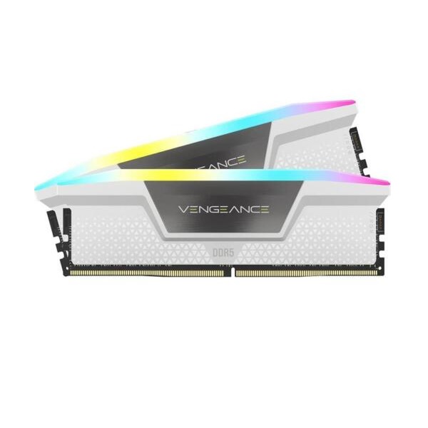 Corsair 32GB 5600MHz VENGEANCE RGB DDR5 RAM CL40, 2x16GB Kit, White