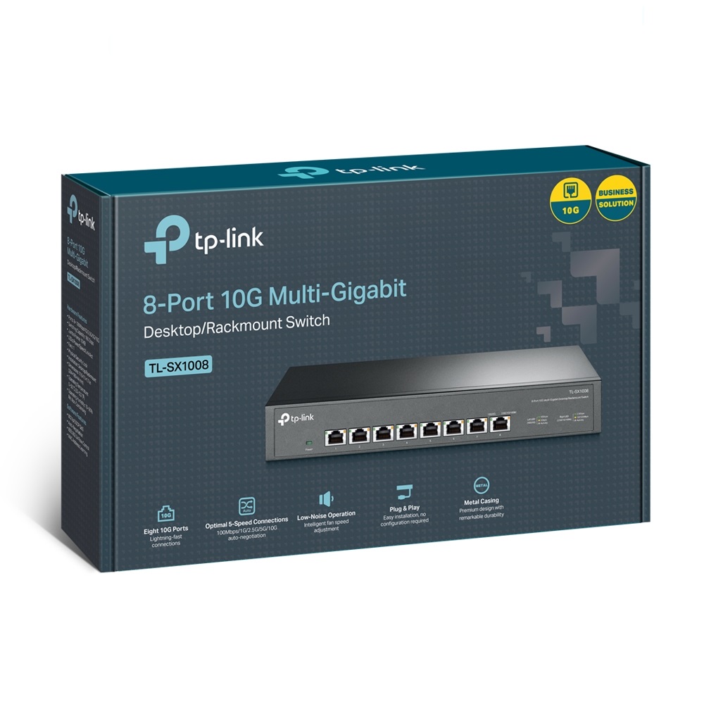 TP-Link SX1008 8-Port 10G Desktop Network Switch, 10Gbps