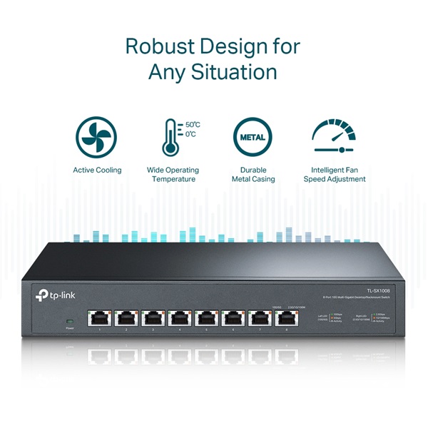 TP-Link SX1008 8-Port 10G Desktop Network Switch, 10Gbps - Image 3