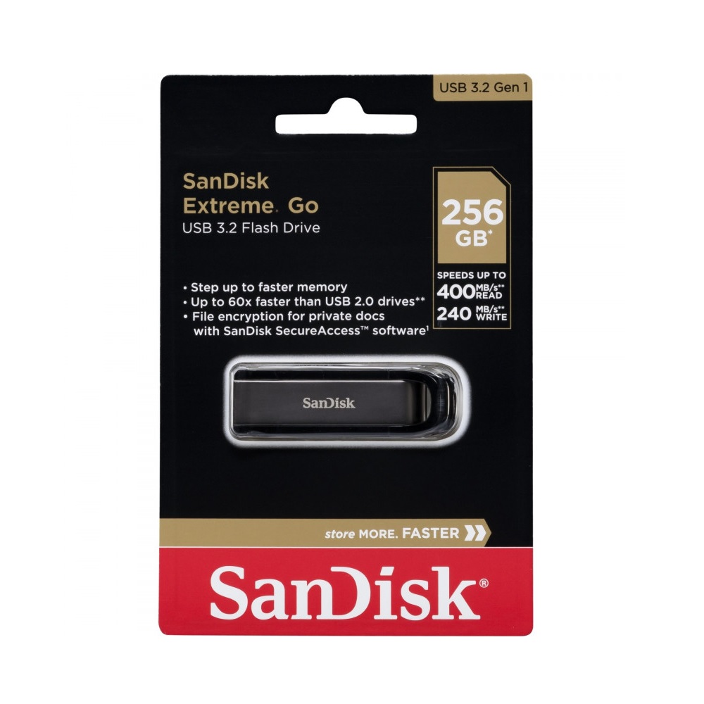 SanDisk 256GB Extreme Go USB Flash Drive - 400MB/s