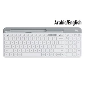 Logitech K580 Slim Multi Device Wireless Keyboard - Off White - Arabic/English