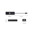 Orico PWCUR 3-Port Hub with USB 3.0 USB-C RJ45 Gigabit Network - Image 2