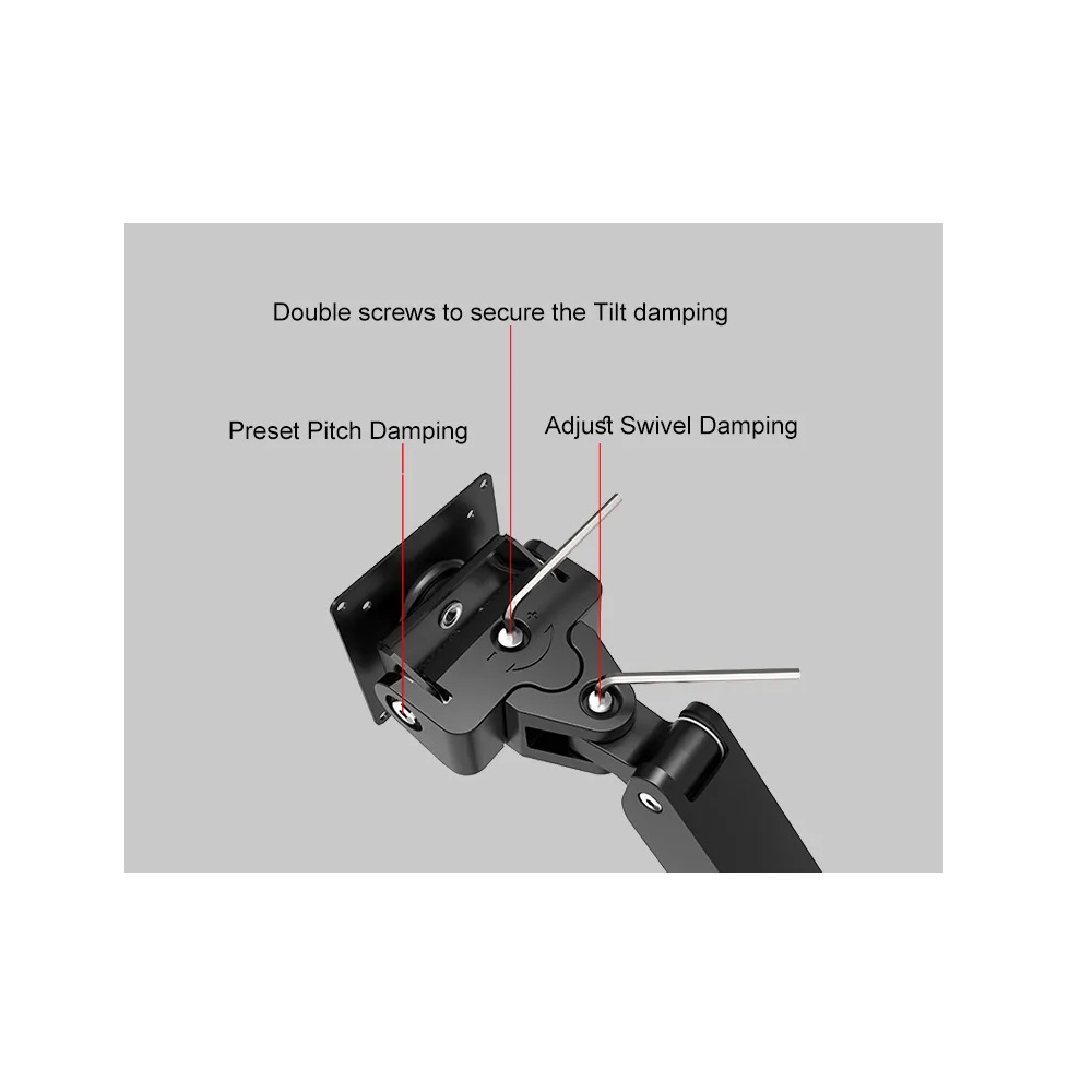 Single Monitor 34" to 49″ Arm Mount Table Stand | 10-20 KG - Black (Only for SAMSUNG) - Image 5