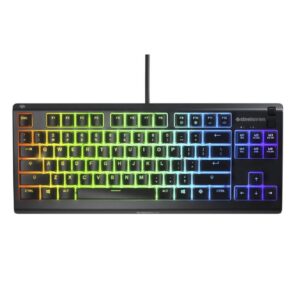 SteelSeries Apex 3 TKL Gaming Keyboard – Tenkeyless, Whisper-Quiet Switches