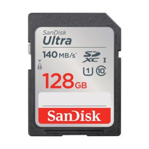 SanDisk 128GB Ultra SD Memory Card Full HD - 140MB/s