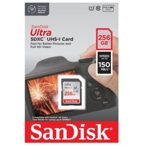 SanDisk 256GB Ultra SD Memory Card Full HD - 150MB/s