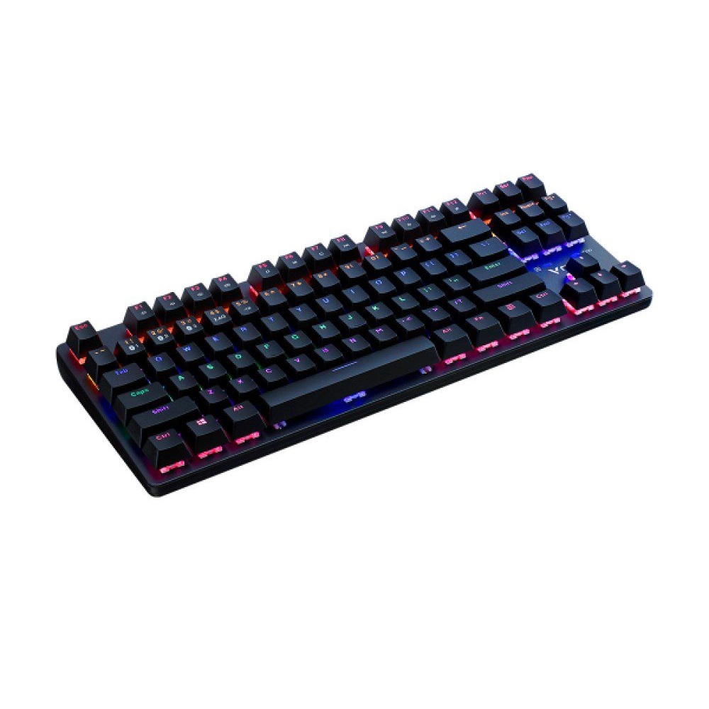 Rapoo V500Pro-87 Bluetooth Wireless – Black Multi-mode Mechanical RGB Gaming TKL Keyboard (Blue Switch) – Eng - Image 2