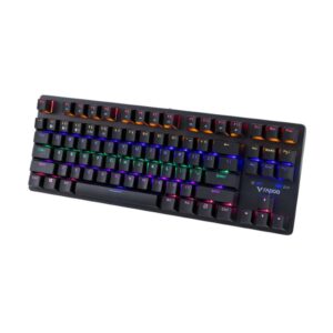 Rapoo V500Pro-87 Bluetooth Wireless  – Black Multi-mode Mechanical RGB Gaming TKL Keyboard (Blue Switch) – Eng - Image 3