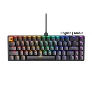 Glorious GMMK2 Compact 65% (Arabic Layout) - Black Modular Mechanical Gaming Keyboard