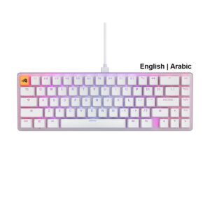 Glorious GMMK2 Compact 65% (Arabic Layout) - White Modular Mechanical Gaming Keyboard