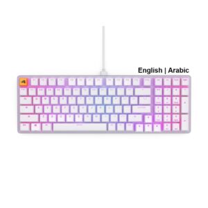 Glorious GMMK2 Full-Size 96% (Arabic Layout) - White Modular Mechanical Gaming Keyboard