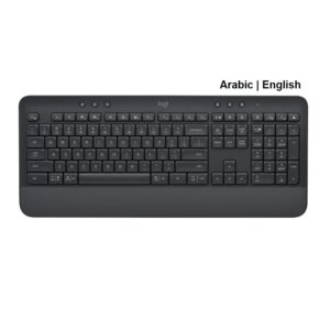 Logitech Signature K650 Comfort Wireless Bluetooth Keyboard with Wrist Rest - Black (Arabic/English)