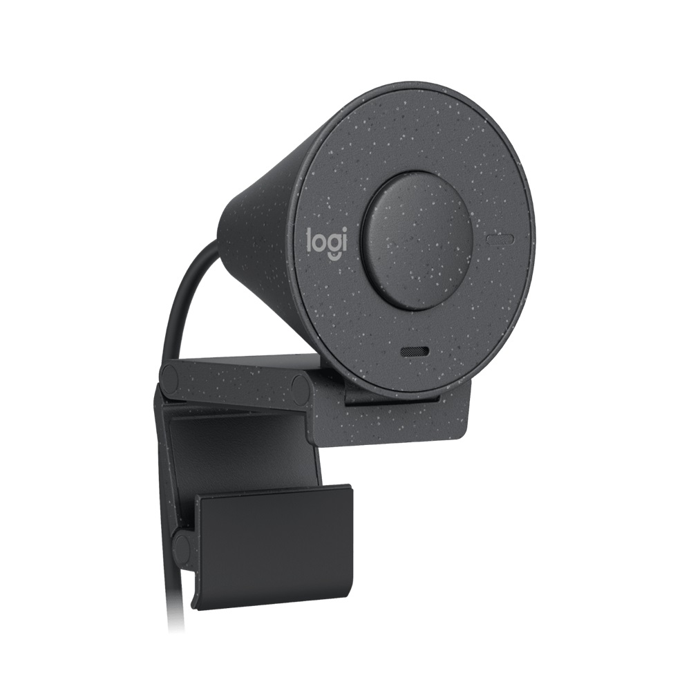 Logitech Brio 300 Full HD Webcam with Privacy Shutter - Black Noise-reducing mic USB-C - Image 2